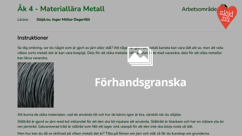 Utdrag från slöjdportfolio