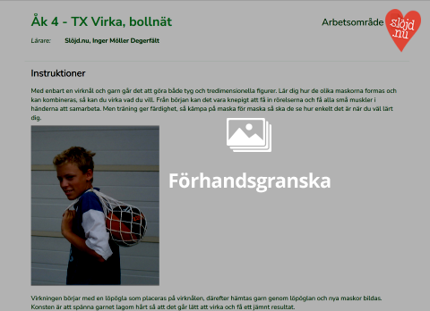 Arbetsområdet virka bollnät